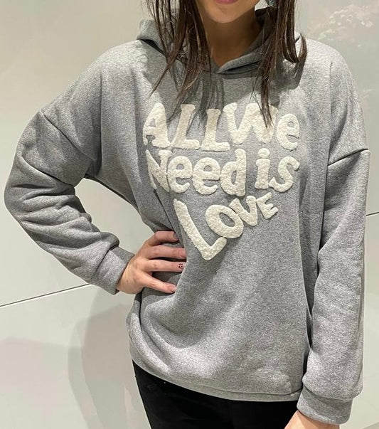 Love slogan hoodie